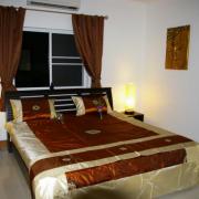 La chambre près salon de jardin